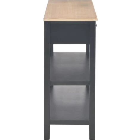 HAPPYSHOPPING Buffet Noir 110x35x80 Cm MDF 5 HAPPYSHOPPING Buffet Noir 110x35x80 Cm MDF – Image 5