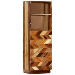 HAPPYSHOPPING Buffet 40 X 32 X 122 Cm Bois De Recuperation Massif