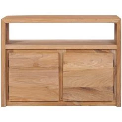 HAPPYSHOPPING Buffet 80 X 30 X 60 Cm Bois De Teck Massif -Buffet et enfilade Soldes 40562464 3