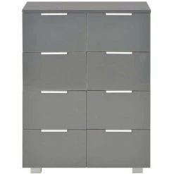 HAPPYSHOPPING Buffet Gris Brillant 60 X 35 X 76 Cm Agglomere 7 HAPPYSHOPPING Buffet Gris Brillant 60 X 35 X 76 Cm Agglomere -Buffet et enfilade Soldes 40562588 3