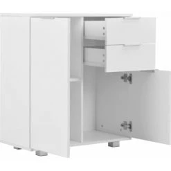 HAPPYSHOPPING Buffet Blanc Brillant 71 X 35 X 76 Cm Agglomere 8 HAPPYSHOPPING Buffet Blanc Brillant 71 X 35 X 76 Cm Agglomere -Buffet et enfilade Soldes 40562592 4