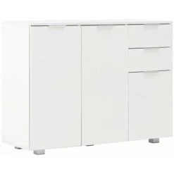 HAPPYSHOPPING Buffet Blanc Brillant 107 X 35 X 76 Cm 6 HAPPYSHOPPING Buffet Blanc Brillant 107 X 35 X 76 Cm -Buffet et enfilade Soldes 40562602 2