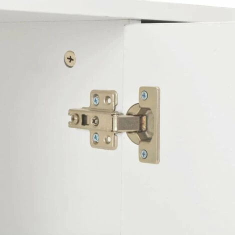 HAPPYSHOPPING Buffet Blanc Brillant 107 X 35 X 76 Cm 3 HAPPYSHOPPING Buffet Blanc Brillant 107 X 35 X 76 Cm – Image 3