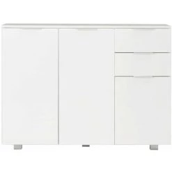HAPPYSHOPPING Buffet Blanc Brillant 107 X 35 X 76 Cm 8 HAPPYSHOPPING Buffet Blanc Brillant 107 X 35 X 76 Cm -Buffet et enfilade Soldes 40562602 4