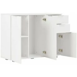 HAPPYSHOPPING Buffet Blanc Brillant 107 X 35 X 76 Cm 9 HAPPYSHOPPING Buffet Blanc Brillant 107 X 35 X 76 Cm -Buffet et enfilade Soldes 40562602 5