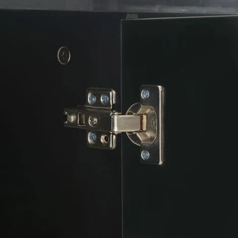 HAPPYSHOPPING Buffet Noir Brillant 107 X 35 X 76 Cm 3 HAPPYSHOPPING Buffet Noir Brillant 107 X 35 X 76 Cm – Image 3