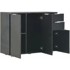 HAPPYSHOPPING Buffet Noir Brillant 107 X 35 X 76 Cm 9 HAPPYSHOPPING Buffet Noir Brillant 107 X 35 X 76 Cm -Buffet et enfilade Soldes 40562607 5