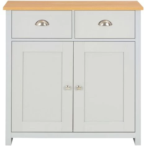 HAPPYSHOPPING Buffet Gris 79 X 35 X 81 Cm 4 HAPPYSHOPPING Buffet Gris 79 X 35 X 81 Cm – Image 4