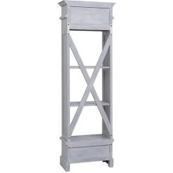 HAPPYSHOPPING Buffet 60x30x180 Cm Bois D'acajou Massif -Buffet et enfilade Soldes 40562830 5