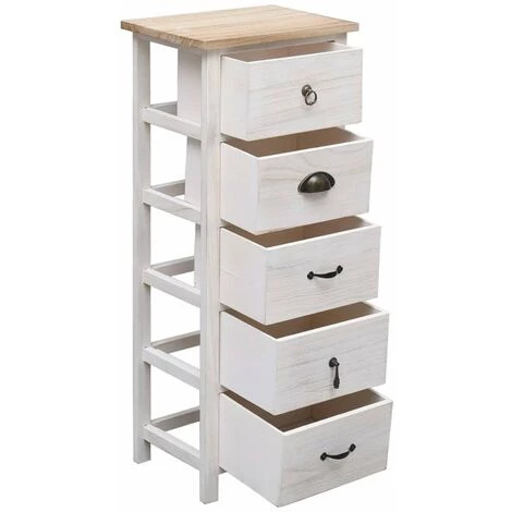 HAPPYSHOPPING Armoire Laterale 35 X 25 X 87 Cm Bois De Paulownia 4 HAPPYSHOPPING Armoire Laterale 35 X 25 X 87 Cm Bois De Paulownia – Image 4