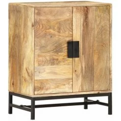 HAPPYSHOPPING Buffet 60 X 35 X 75 Cm Bois De Manguier Massif