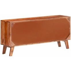 HAPPYSHOPPING Buffet Gris 120x30x55 Cm Bois Massif 9 HAPPYSHOPPING Buffet Gris 120x30x55 Cm Bois Massif -Buffet et enfilade Soldes 40565357 5