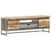 HAPPYSHOPPING Meuble TV 120 X 30 X 40 Cm Bois Massif De Manguier