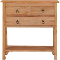 HAPPYSHOPPING Buffet 78x35x80 Cm Bois De Teck Massif -Buffet et enfilade Soldes 40565806 3