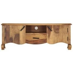 HAPPYSHOPPING Meuble TV 115 X 30 X 42 Cm Bois Solide -Buffet et enfilade Soldes 40565919 3