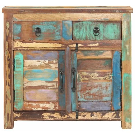 HAPPYSHOPPING Buffet 70x35x65 Cm Bois De Recuperation Massif 5 HAPPYSHOPPING Buffet 70x35x65 Cm Bois De Recuperation Massif – Image 5