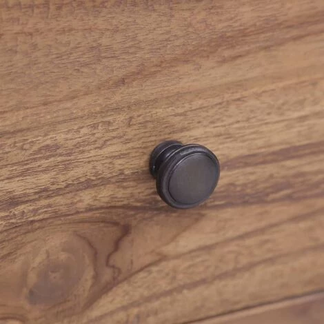 HAPPYSHOPPING Buffet 100x30x68 Cm Bois De Teck Massif 2 HAPPYSHOPPING Buffet 100x30x68 Cm Bois De Teck Massif – Image 2