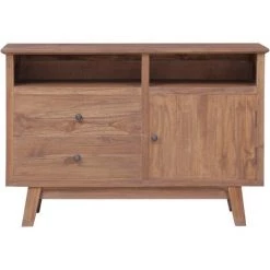 HAPPYSHOPPING Buffet 100x30x68 Cm Bois De Teck Massif 7 HAPPYSHOPPING Buffet 100x30x68 Cm Bois De Teck Massif -Buffet et enfilade Soldes 40566390 3