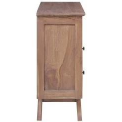 HAPPYSHOPPING Buffet 100x30x68 Cm Bois De Teck Massif 8 HAPPYSHOPPING Buffet 100x30x68 Cm Bois De Teck Massif -Buffet et enfilade Soldes 40566390 4