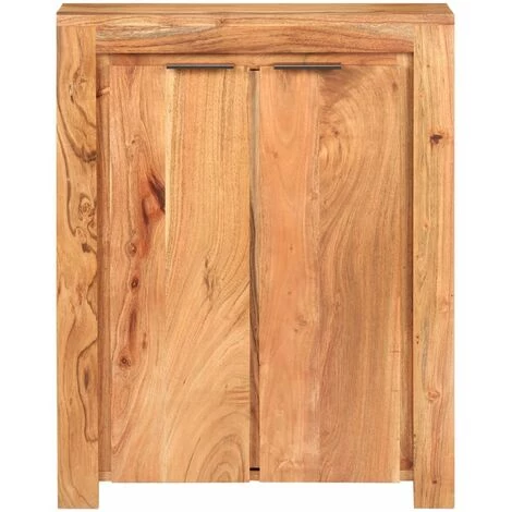 HAPPYSHOPPING Buffet 59x33x75 Cm Bois D'acacia Massif 4 HAPPYSHOPPING Buffet 59x33x75 Cm Bois D'acacia Massif – Image 4