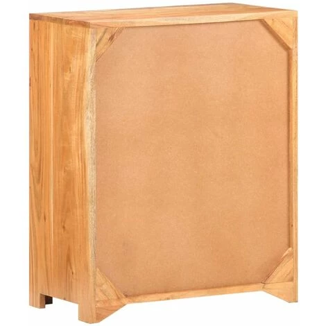 HAPPYSHOPPING Buffet 59x33x75 Cm Bois D'acacia Massif 5 HAPPYSHOPPING Buffet 59x33x75 Cm Bois D'acacia Massif – Image 5