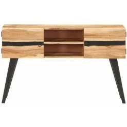 HAPPYSHOPPING Buffet 120x30x75 Cm Bois D'acacia Solide -Buffet et enfilade Soldes 40592683 4
