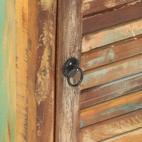 HAPPYSHOPPING Buffet 45x32x110 Cm Bois De Recuperation Massif 4 HAPPYSHOPPING Buffet 45x32x110 Cm Bois De Recuperation Massif – Image 4