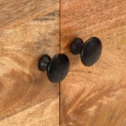 HAPPYSHOPPING Buffet 116x35x75 Cm Bois De Manguier Massif -Buffet et enfilade Soldes 40592705 3