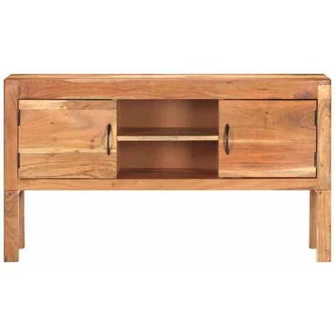 HAPPYSHOPPING Buffet 116x30x66 Cm Bois D'acacia Massif 4 HAPPYSHOPPING Buffet 116x30x66 Cm Bois D'acacia Massif – Image 4