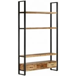 HAPPYSHOPPING Buffet 118x30x200 Cm Bois De Manguier Solide Brut