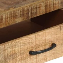 HAPPYSHOPPING Buffet 118x30x200 Cm Bois De Manguier Solide Brut -Buffet et enfilade Soldes 40609038 5