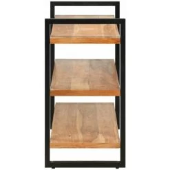 HAPPYSHOPPING Buffet Avec 3 Etageres 120x40x75 Cm Bois D'acacia Massif 7 HAPPYSHOPPING Buffet Avec 3 Etageres 120x40x75 Cm Bois D'acacia Massif -Buffet et enfilade Soldes 40609059 3