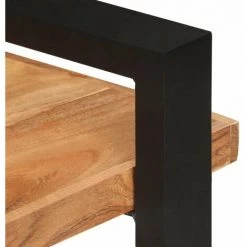 HAPPYSHOPPING Buffet Avec 3 Etageres 120x40x75 Cm Bois D'acacia Massif 9 HAPPYSHOPPING Buffet Avec 3 Etageres 120x40x75 Cm Bois D'acacia Massif -Buffet et enfilade Soldes 40609059 5