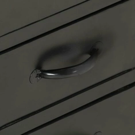 HAPPYSHOPPING Buffet 110x30x65 Cm Bois De Manguier Massif Brut Et Acier 2 HAPPYSHOPPING Buffet 110x30x65 Cm Bois De Manguier Massif Brut Et Acier – Image 2