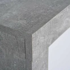 LES TENDANCES Commode 1 Porte 4 Tiroirs Bois Blanc Et Effet Béton Bonnie 9 LES TENDANCES Commode 1 Porte 4 Tiroirs Bois Blanc Et Effet Béton Bonnie -Buffet et enfilade Soldes 40641488 5