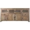 LES TENDANCES Buffet Rustique Pin Massif Naturel Vieilli Arjun 190 Cm
