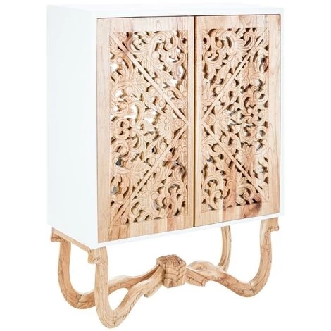 LES TENDANCES Bahut Oriental 2 Portes Mindi Massif Clair Et Bois Blanc Mellie 1 LES TENDANCES Bahut Oriental 2 Portes Mindi Massif Clair Et Bois Blanc Mellie