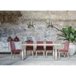 LES TENDANCES Buffet 4 Portes 2 Tiroirs Pin Massif Recyclé Blanc Décapé Maggi -Buffet et enfilade Soldes 40647762 3