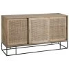LES TENDANCES Buffet 3 Portes Manguier Massif Clair Aznah L 160.5 Cm