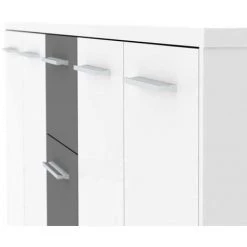 LES TENDANCES FINLANDEK Buffet Bas PILVI Contemporain Blanc Et Gris Mat - L 179 Cm 7 LES TENDANCES FINLANDEK Buffet Bas PILVI Contemporain Blanc Et Gris Mat - L 179 Cm -Buffet et enfilade Soldes 40701980 3