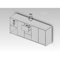 LES TENDANCES FINLANDEK Buffet Bas PILVI Contemporain Blanc Et Gris Mat - L 179 Cm 9 LES TENDANCES FINLANDEK Buffet Bas PILVI Contemporain Blanc Et Gris Mat - L 179 Cm -Buffet et enfilade Soldes 40701980 5