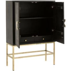 LES TENDANCES Armoire 2 Portes 2 Tiroirs Bois De Manguier Nirode L 140 Cm -Buffet et enfilade Soldes 40719236 3