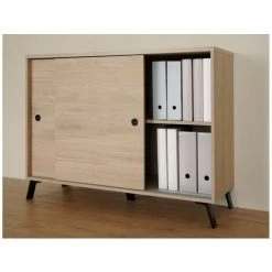 Buffets BOBOCHIC - Buffet 2 Portes Coulissantes KATYA Bois Clair - Bois Clair 8 Buffets BOBOCHIC - Buffet 2 Portes Coulissantes KATYA Bois Clair - Bois Clair -Buffet et enfilade Soldes 40744705 4