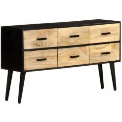 HAPPYSHOPPING Buffet 110x33x64 Cm Bois De Manguier Massif