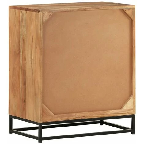 HAPPYSHOPPING Buffet 60x35x70 Cm Bois D'acacia Massif 5 HAPPYSHOPPING Buffet 60x35x70 Cm Bois D'acacia Massif – Image 5