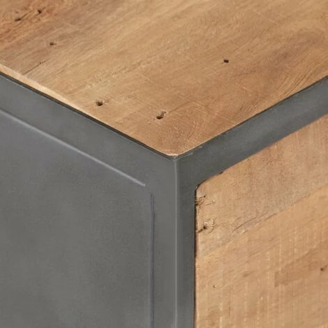 HAPPYSHOPPING Table De Chevet 40x30x51 Cm Bois De Recuperation Solide 2 HAPPYSHOPPING Table De Chevet 40x30x51 Cm Bois De Recuperation Solide – Image 2