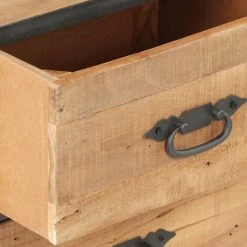 HAPPYSHOPPING Table De Chevet 40x30x51 Cm Bois De Recuperation Solide 8 HAPPYSHOPPING Table De Chevet 40x30x51 Cm Bois De Recuperation Solide -Buffet et enfilade Soldes 40750387 4