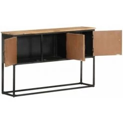 HAPPYSHOPPING Buffet 120x30x75 Cm Bois D'acacia Solide -Buffet et enfilade Soldes 40750412 5
