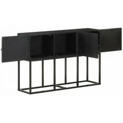 HAPPYSHOPPING Buffet 115x30x76 Cm Bois Massif De Manguier -Buffet et enfilade Soldes 40750456 5