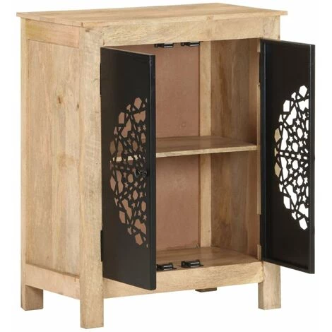 HAPPYSHOPPING Buffet 60x35x75 Cm Bois De Manguier Massif 5 HAPPYSHOPPING Buffet 60x35x75 Cm Bois De Manguier Massif – Image 5